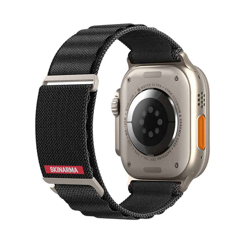 Apple Watch Ultra 49 mm Hasır Örgü Kordon - Skinarma Kobu