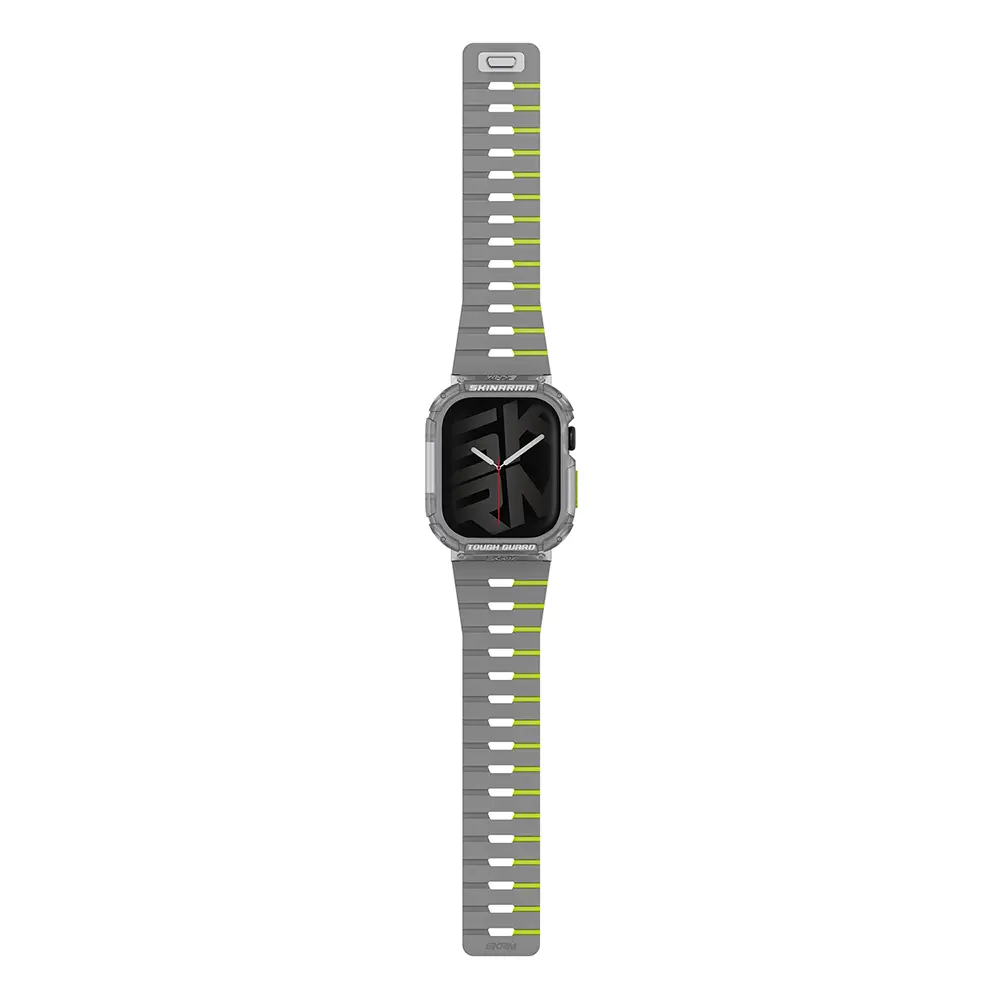 Apple Watch Ultra 49 mm TPU Kasa Koruyucu ve Silikon Kordon - Skinarma Nightglow Atom Gemini