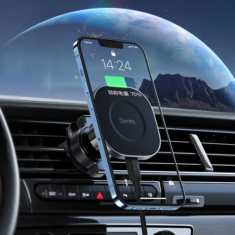 Benks CZ02 Pro Kablosuz Şarjlı Araç Telefon Tutucu, 15 W
