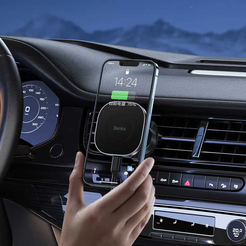 Benks CZ02 Pro Kablosuz Şarjlı Araç Telefon Tutucu, 15 W