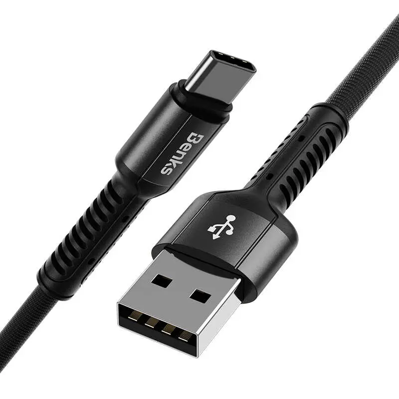 Benks D38 Type-C USB Şarj ve Data Kablosu, 1.2 m Örgülü