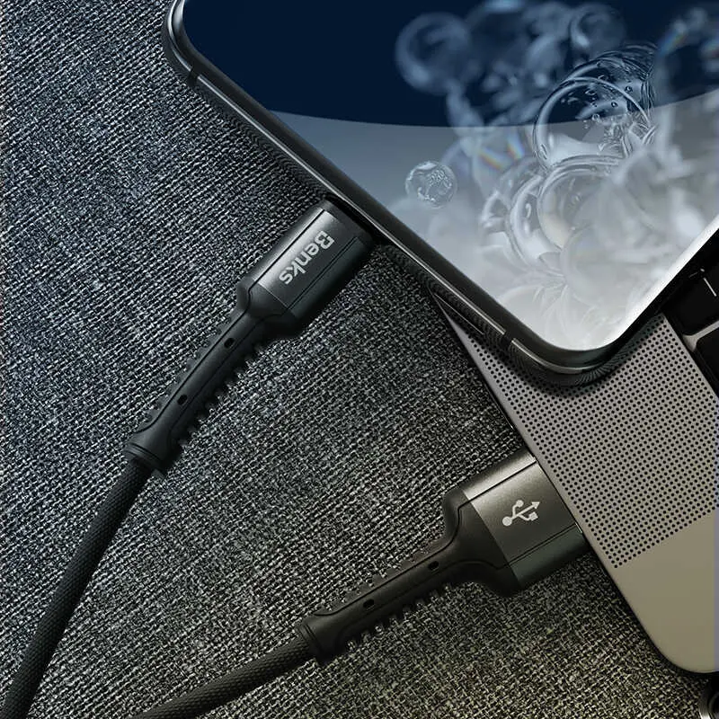 Benks D39 Micro USB Şarj ve Data Kablosu, 1.2 m Örgülü