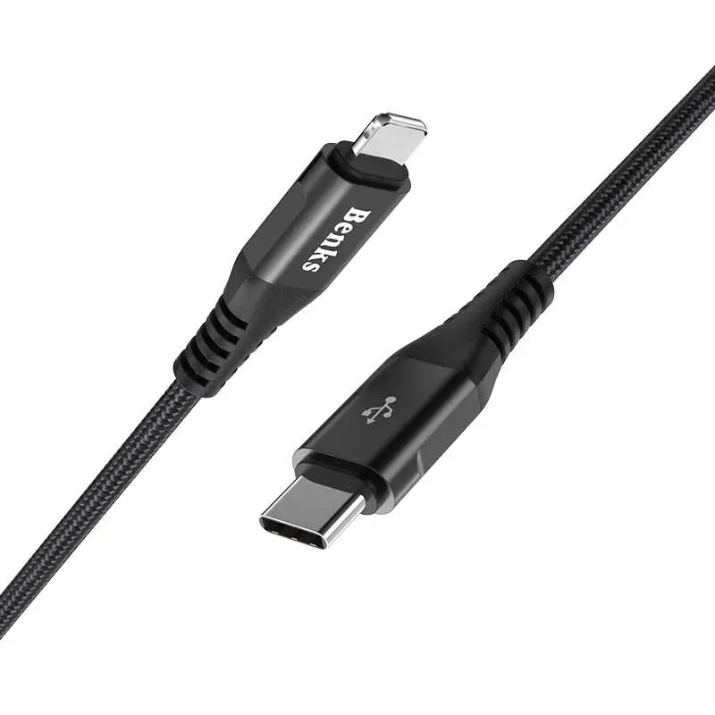 Benks D33 Type-C to Lightning Şarj ve Data Kablosu, 1.2 m