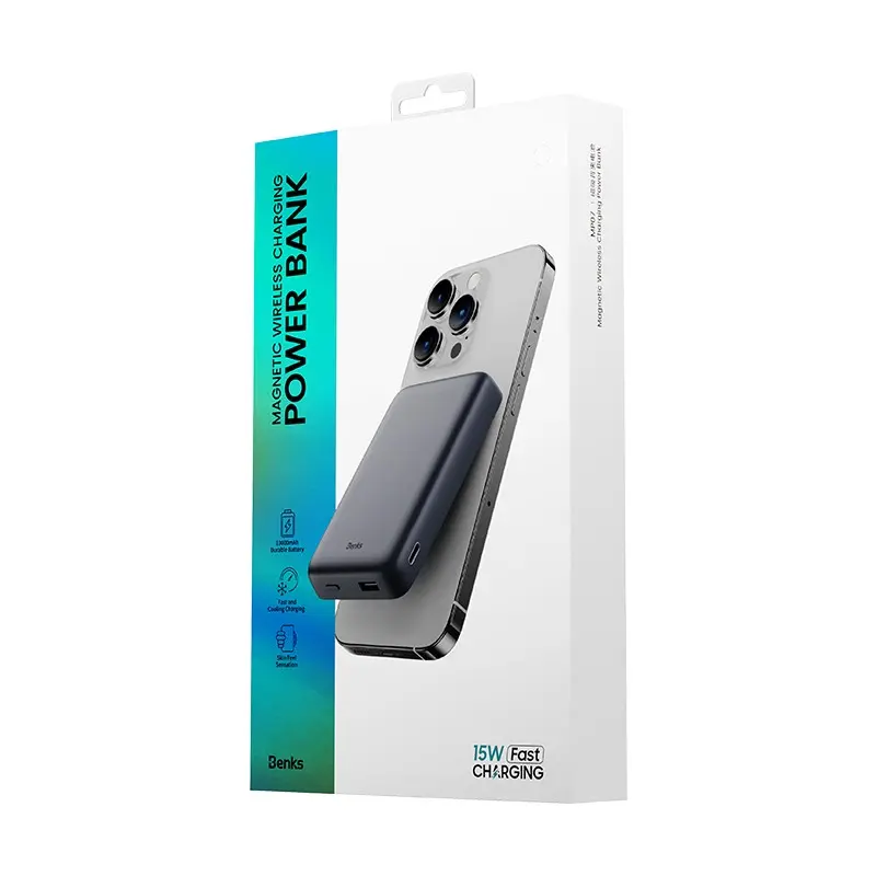 Benks MP07 MagSafe Manyetik Powerbank 10000 mAh, 35 W - iPhone 12 Serisi