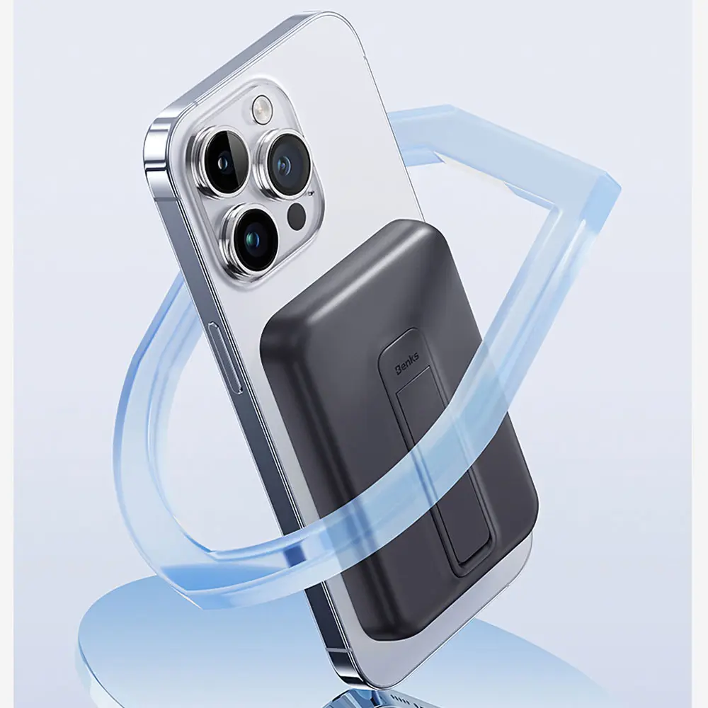 Benks MP09 MagSafe Manyetik Standlı Powerbank, 6000 mAh