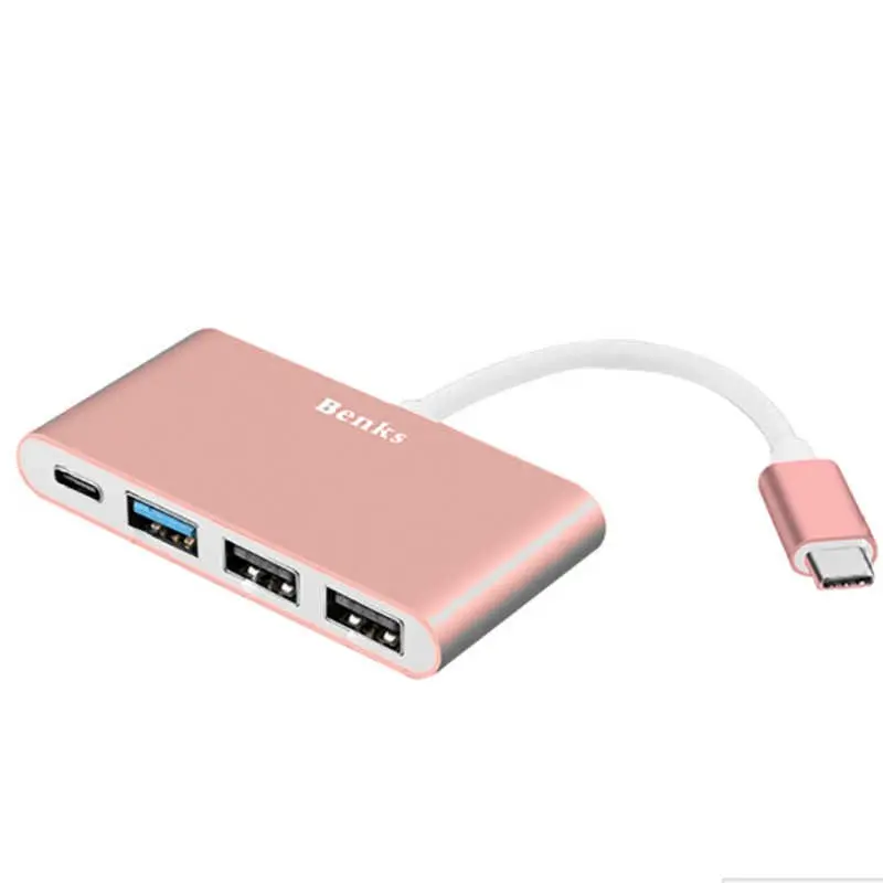 Benks U23 Type-C 3'ü 1 Arada USB Adaptör, USB 3.0 ve 2x USB 2.0
