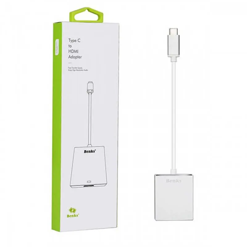 Benks USB 3.1 Type-C to HDMI Adaptör, 4K Video ve Ses Aktarımı