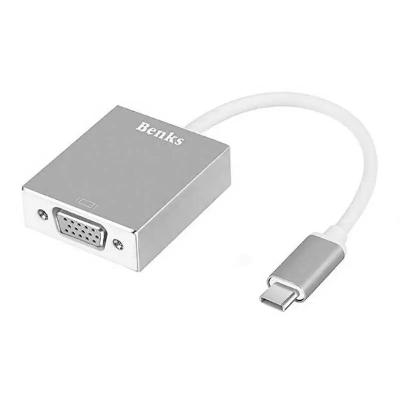 Benks USB 3.1 Type-C to VGA Adaptör, 1080p Görüntü Aktarımı