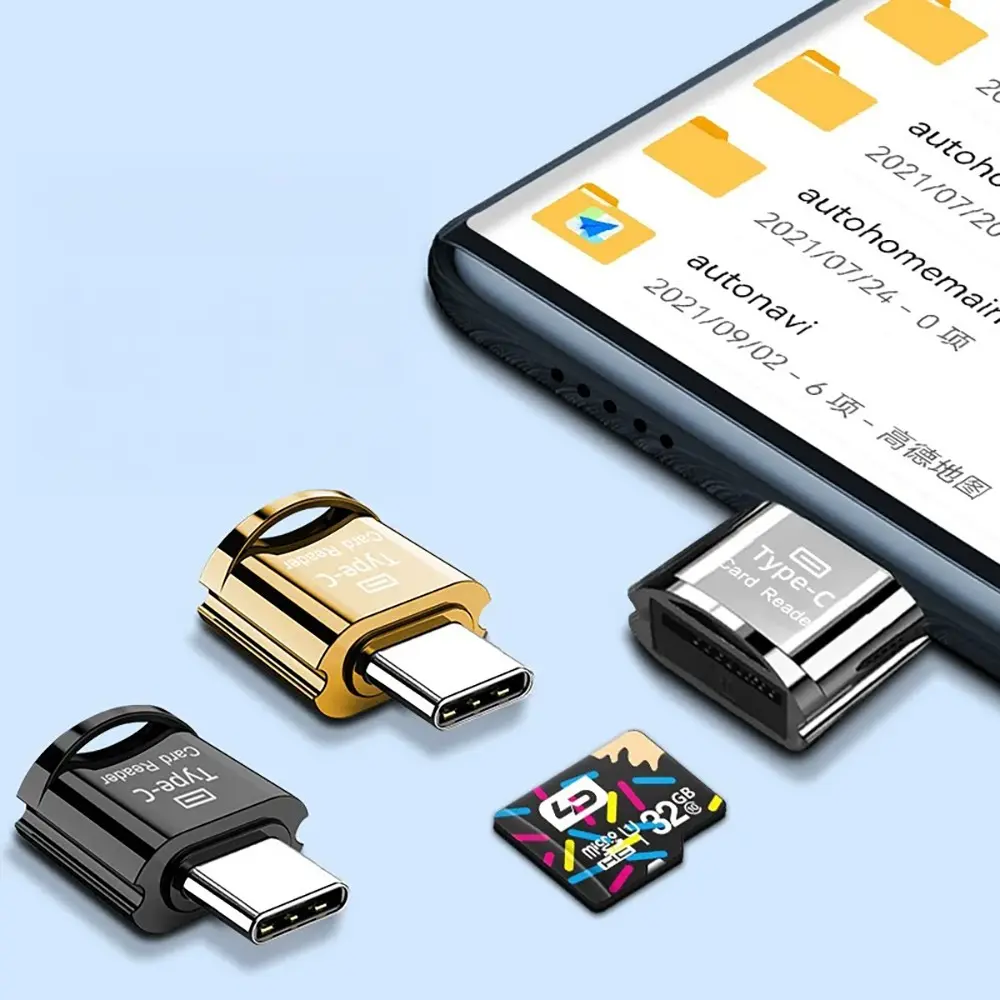 Go Des AC-54 Type-C Çıkışlı OTG Hafıza Kart Okuyucu, Micro SD Destekli