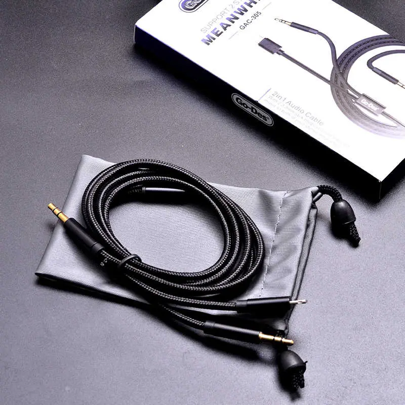 Go Des GAC-305 2'si 1 Arada AUX Ses Kablosu, iPhone ve 3.5 mm Girişli Cihazlar İçin