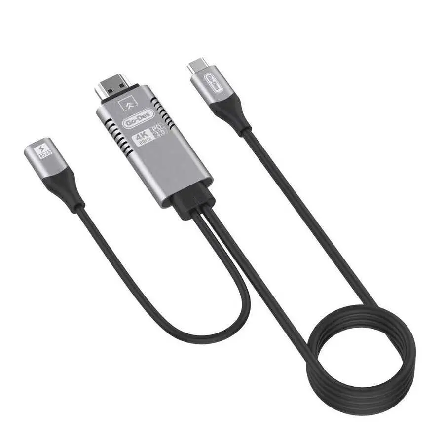 Go Des GD-8770 Type-C to HDMI Kablo, 4K 60 Hz Görüntü Aktarımı