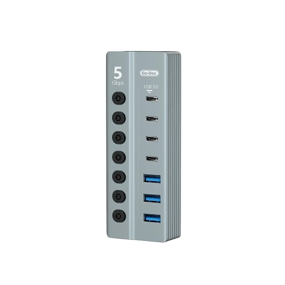 Go Des GD-9212 7 Portlu USB 3.0 Hub, Type-C ve USB Çoklayıcı