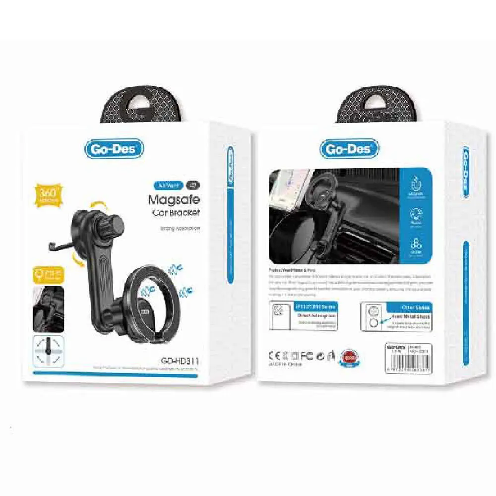 Go Des GD-HD311 MagSafe Manyetik 360 Derece Dönebilen Araç Tutucu