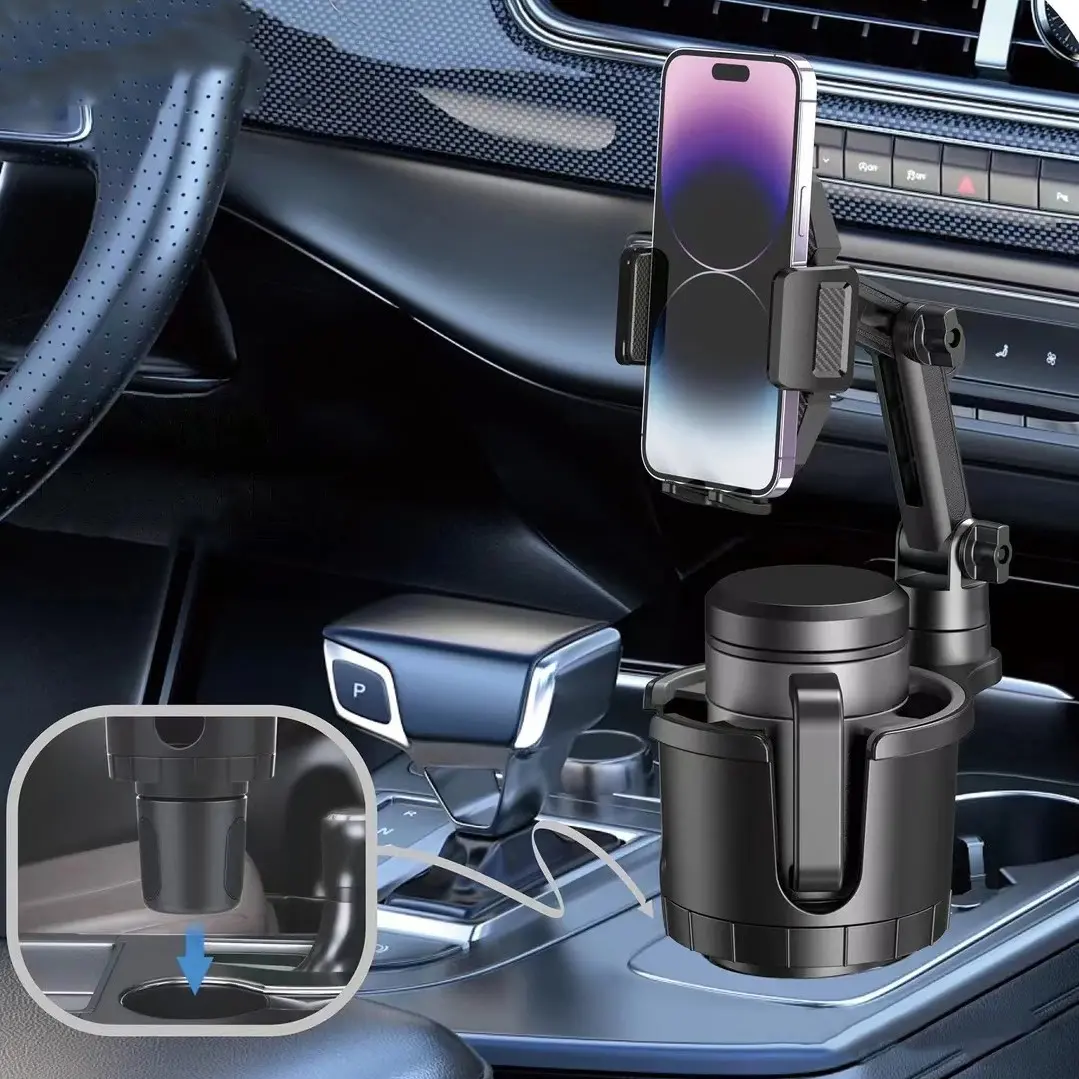 Go Des GD-HD566 360 Derece Dönebilen 2'si 1 Arada Araç Telefon ve Bardak Tutucu