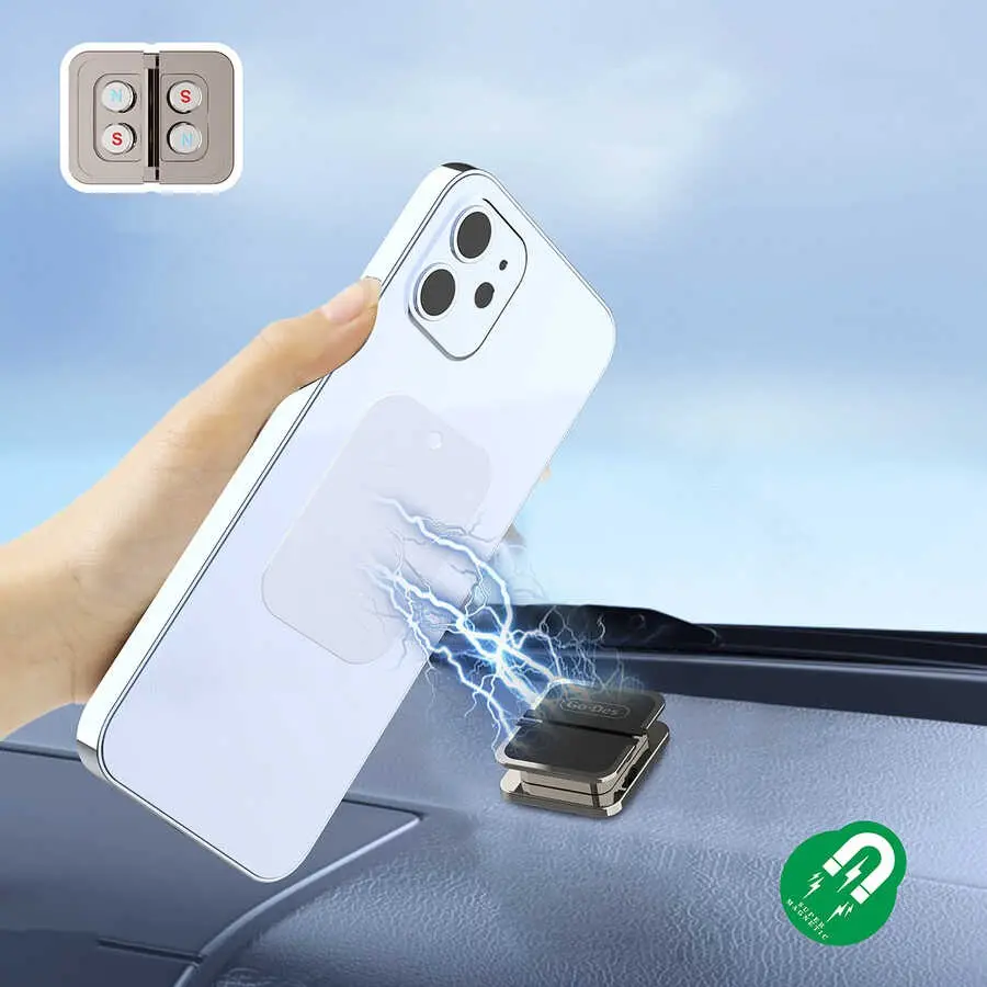 Go Des GD-HD781 Manyetik Araç Telefon Tutucu, 3M Yapıştırıcılı