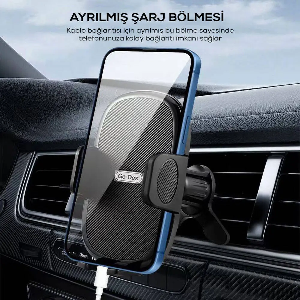 Go Des GD-HD936 360° Dönebilen Uzayan Başlıklı Araç Telefon Tutucu