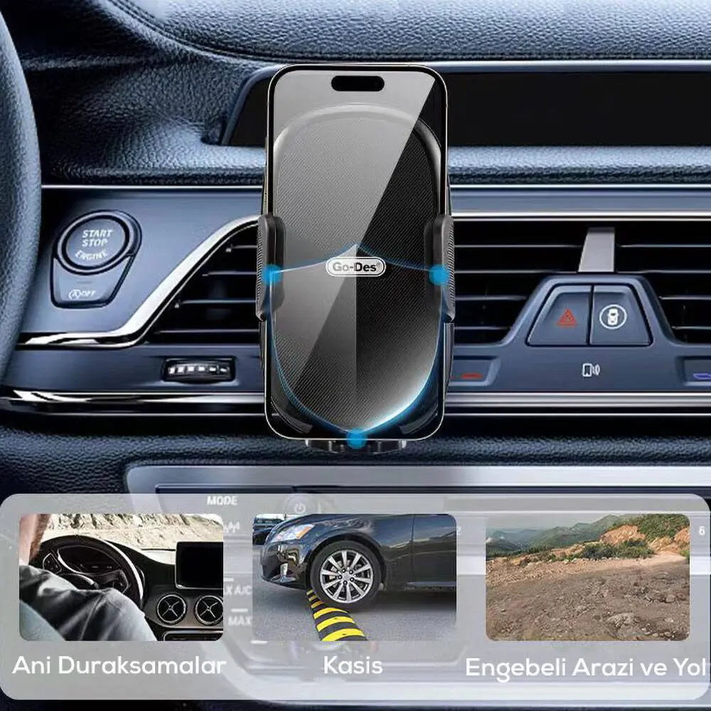 Go Des GD-HD936 360° Dönebilen Uzayan Başlıklı Araç Telefon Tutucu