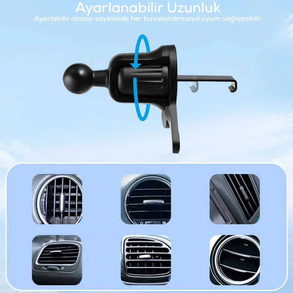 Go Des GD-HD936 360° Dönebilen Uzayan Başlıklı Araç Telefon Tutucu