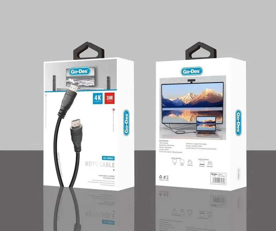 Go Des GD-HM803 HDMI 4K HD Kablo, 3 Metre, 19 Pin