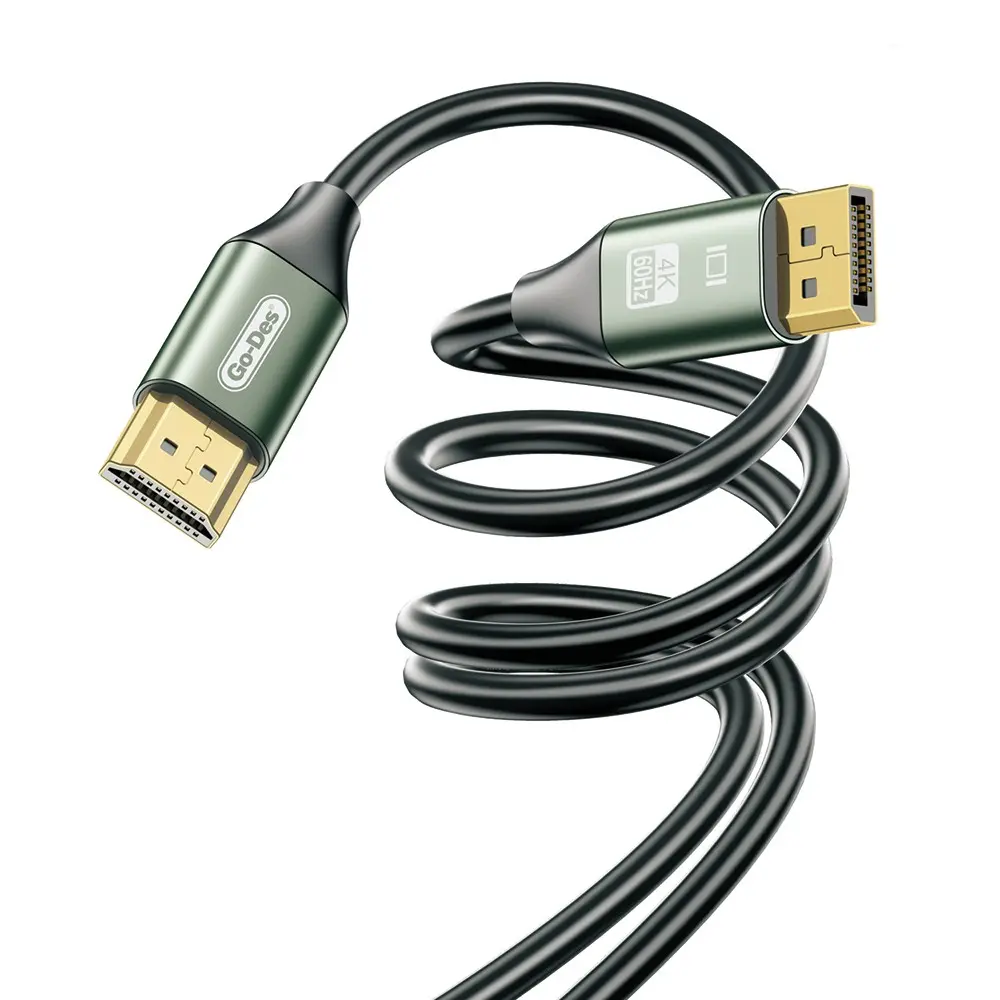 Go Des GD-HM831 4K@60Hz HDMI to DisplayPort Kablo, 2 Metre
