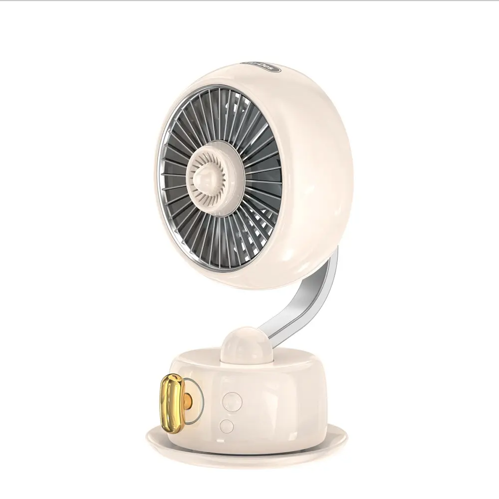 Go Des GD-HS63 Şarjlı Masa Fanı, 120° Salınımlı ve Gece Lambalı