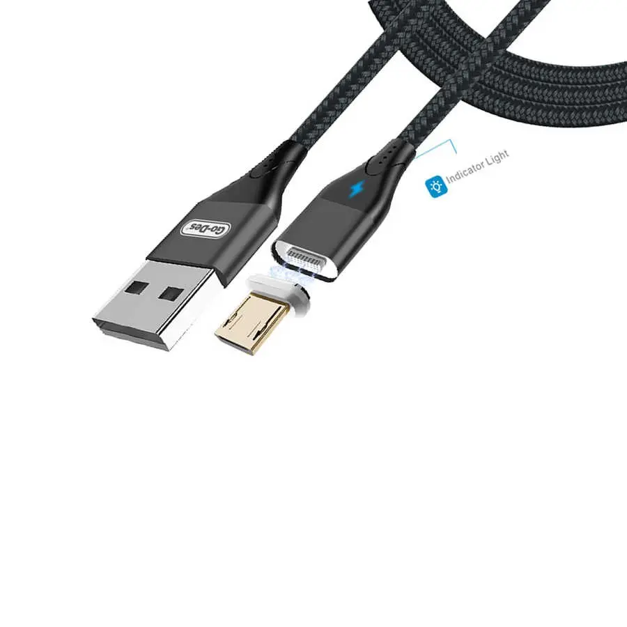 Go Des GD-UC502 Manyetik Micro USB Şarj ve Data Kablosu, 1 m