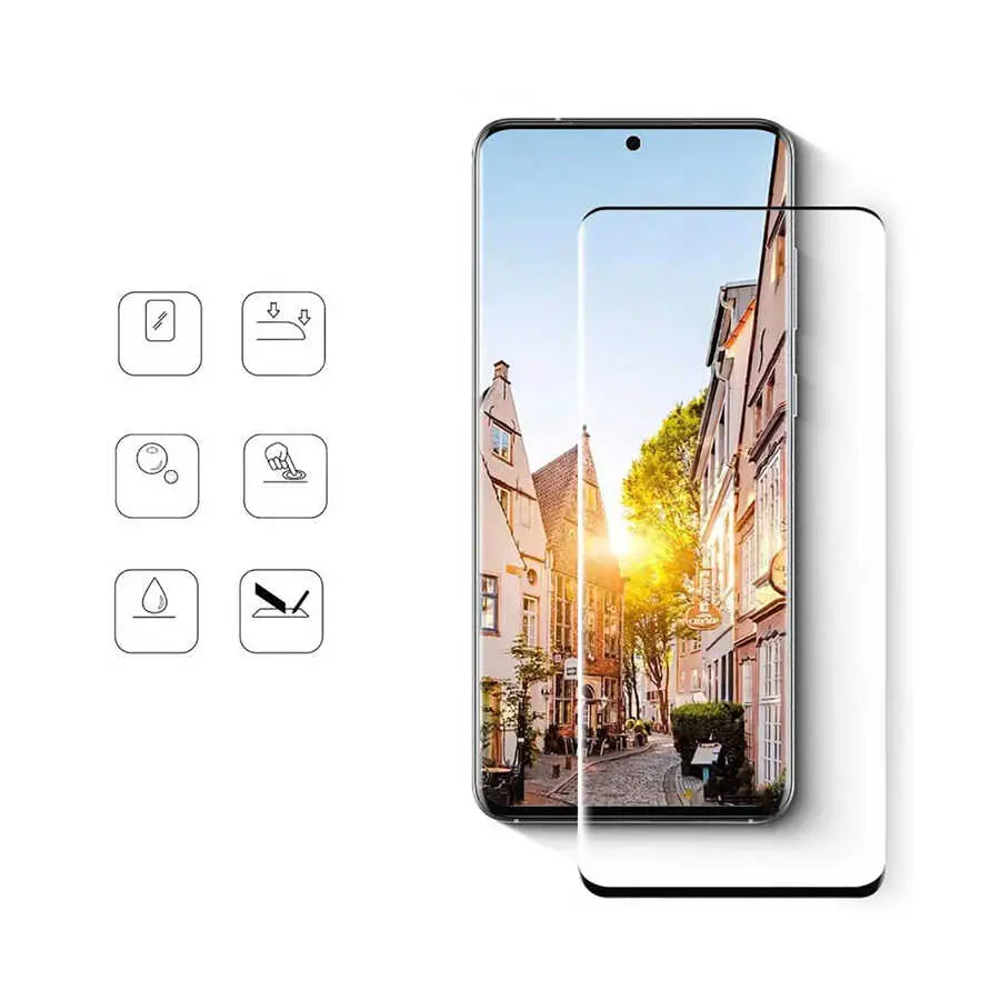 Galaxy Note 10 Seramik Ekran Koruyucu, 3D Kavisli ve Esnek Yapı - Davin