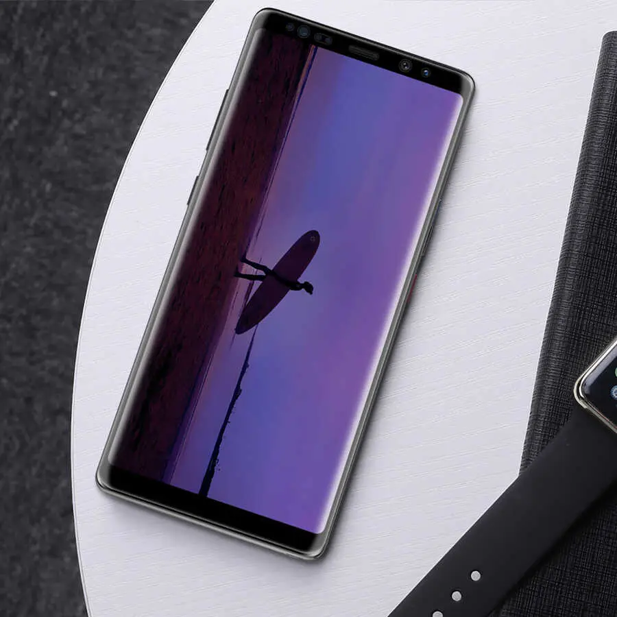 Galaxy Note 9 Seramik Ekran Koruyucu, 3D Kavisli ve Esnek Yapı - Davin
