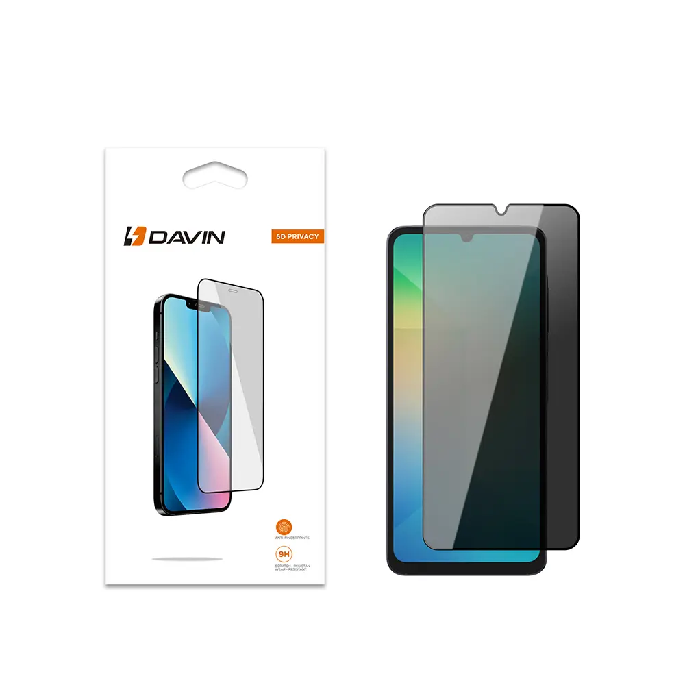 Galaxy A06 Gizlilik Filtreli Temperli Cam Ekran Koruyucu - Davin 5D Privacy