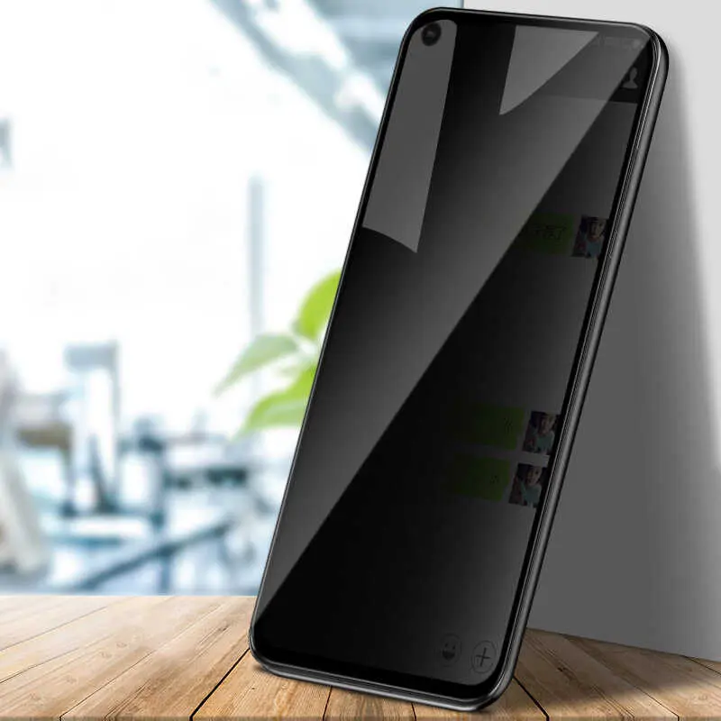 Galaxy A21s Gizlilik Camlı Ekran Koruyucu - Davin 5D Privacy