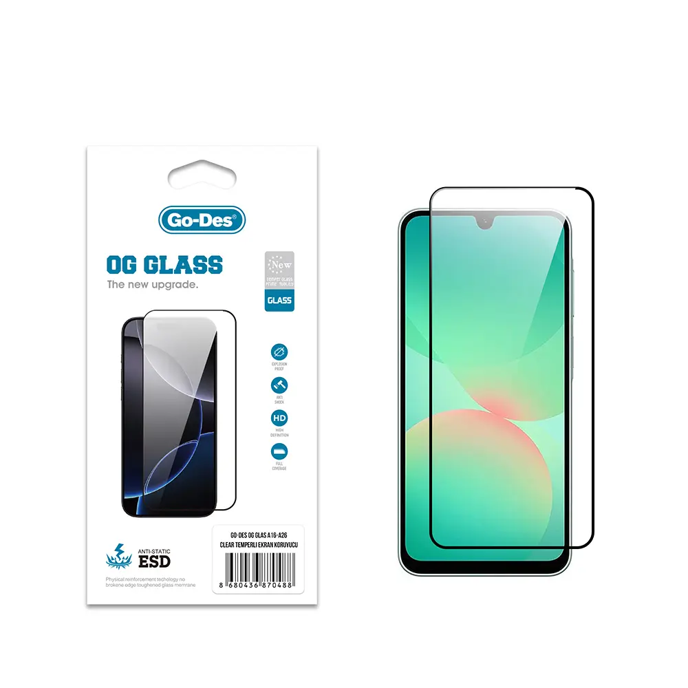 Galaxy A26 Temperli Cam Ekran Koruyucu - Go Des OG Glass
