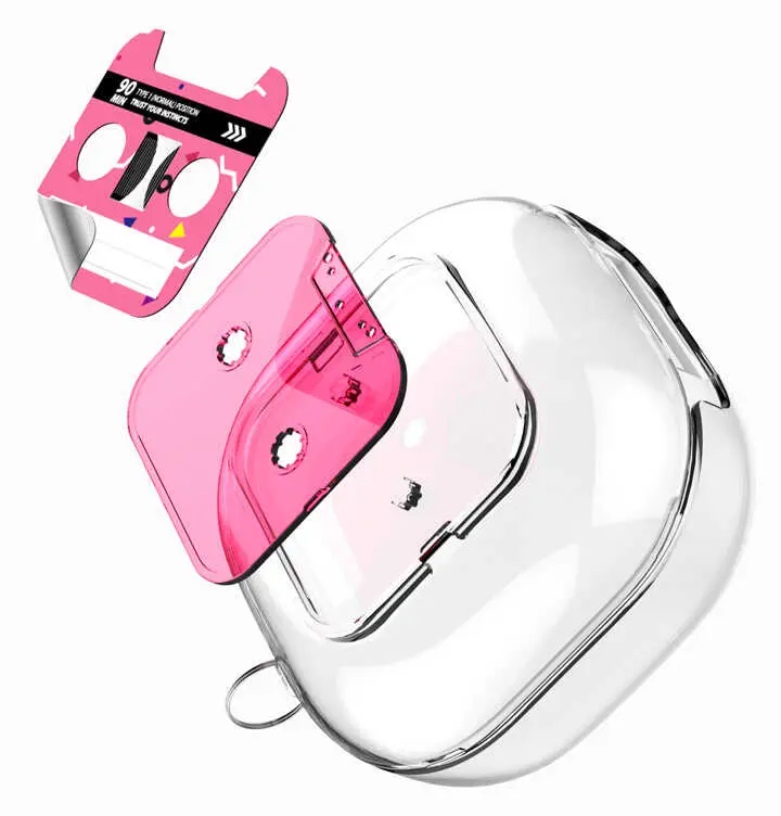 Galaxy Buds Live Kılıf, Kaset Tasarımlı Şeffaf Kapak - Araree Player
