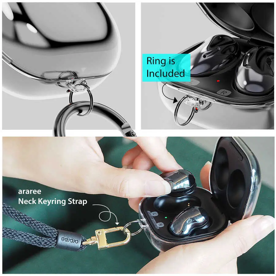 Galaxy Buds Live Kılıf, Kaset Tasarımlı Şeffaf Kapak - Araree Player