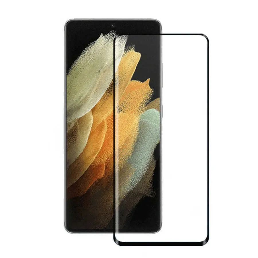 Galaxy S23 Ultra Tam Kaplama Temperli Cam Ekran Koruyucu - Zore Full Glue