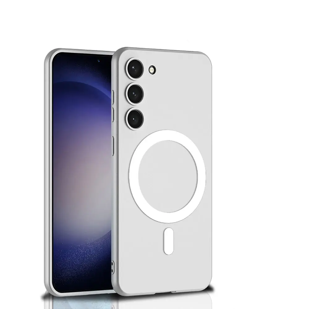 Galaxy S23 Plus Kılıf Wireless Şarj Özellikli Zore Kıpta M-safe Silikon Kapak