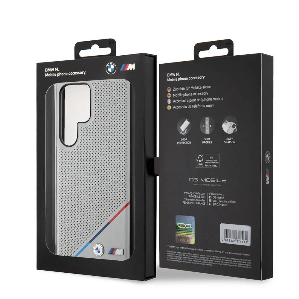 Galaxy S24 Ultra MagSafe Uyumlu Deri Kılıf - BMW M Logolu