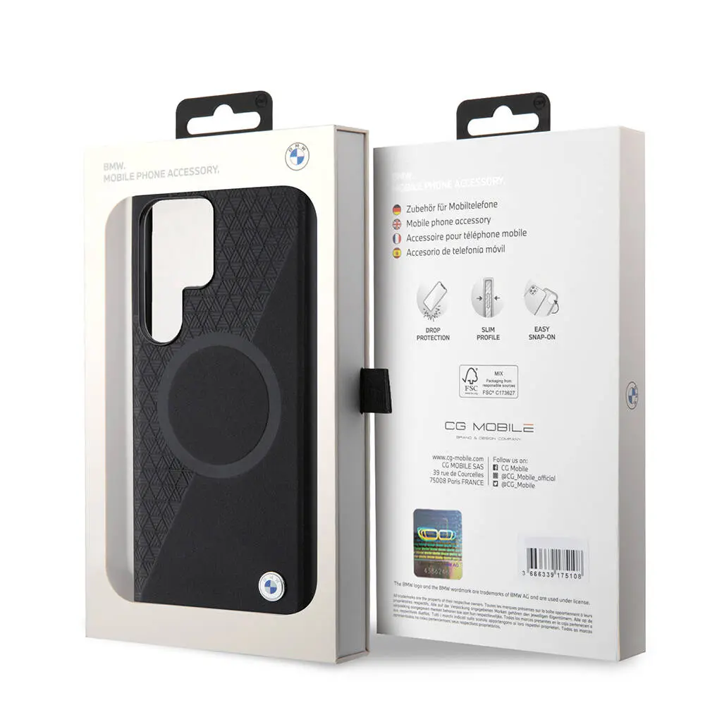 Galaxy S24 Ultra MagSafe Uyumlu Deri Kılıf - BMW Circle Lisanslı