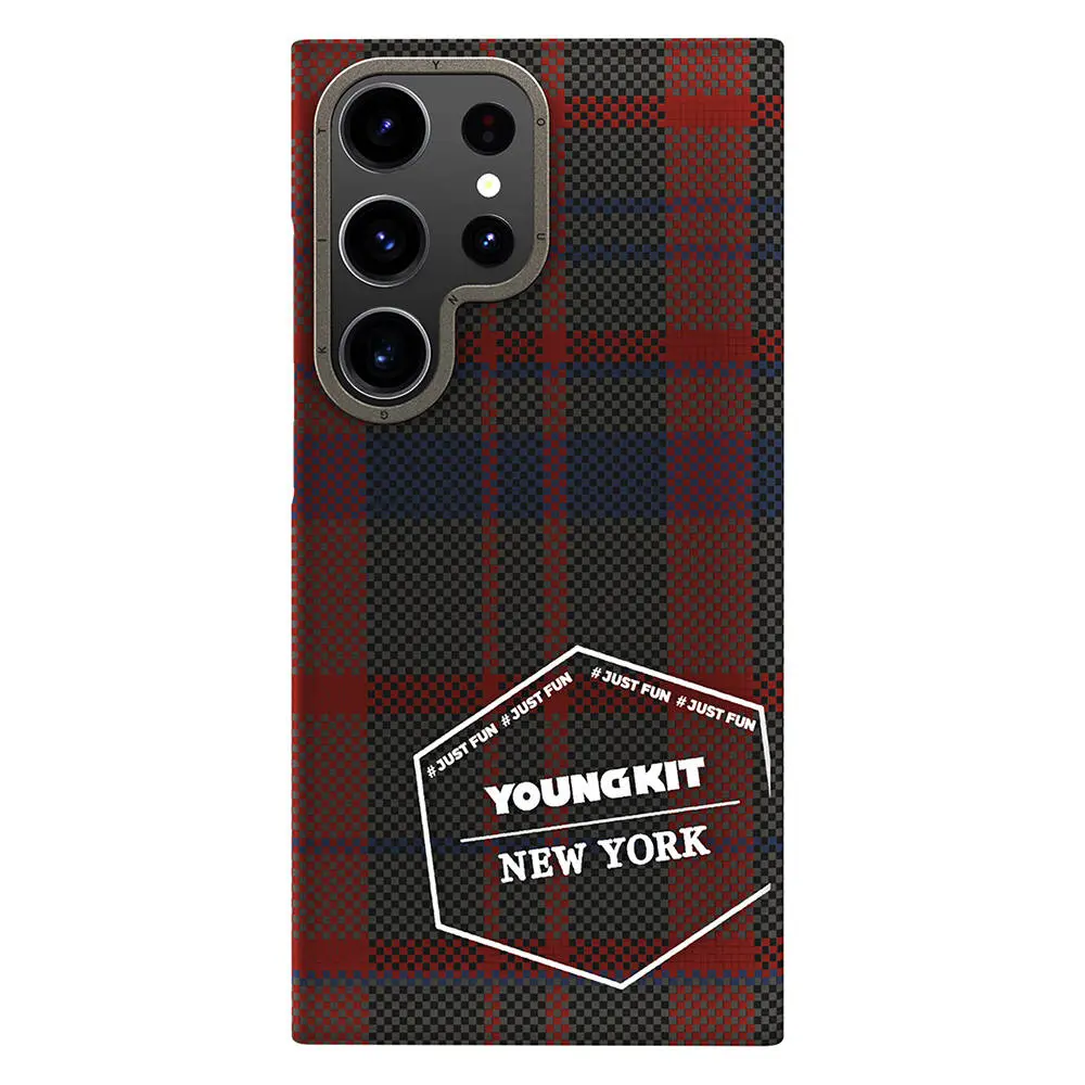 Galaxy S24 Ultra Ekose Desenli Kılıf - Youngkit Gezhi Serisi