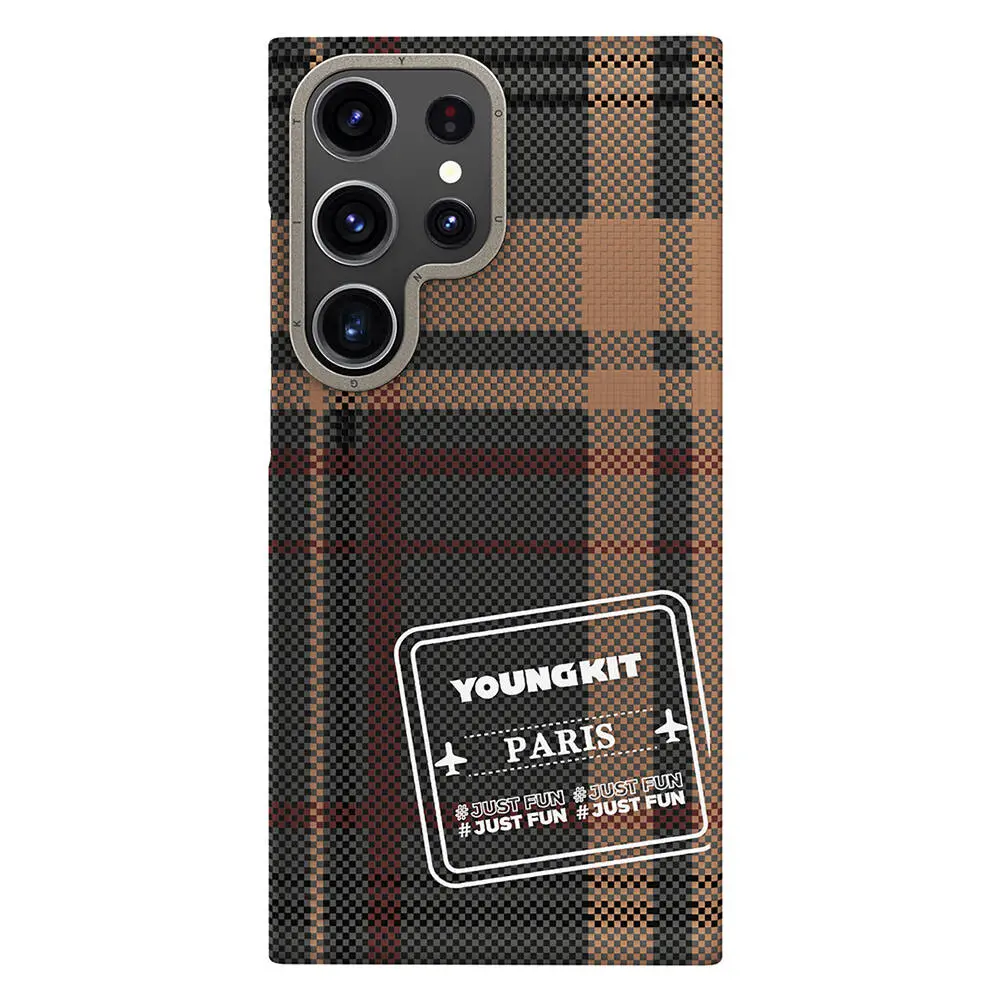 Galaxy S24 Ultra Ekose Desenli Kılıf - Youngkit Gezhi Serisi