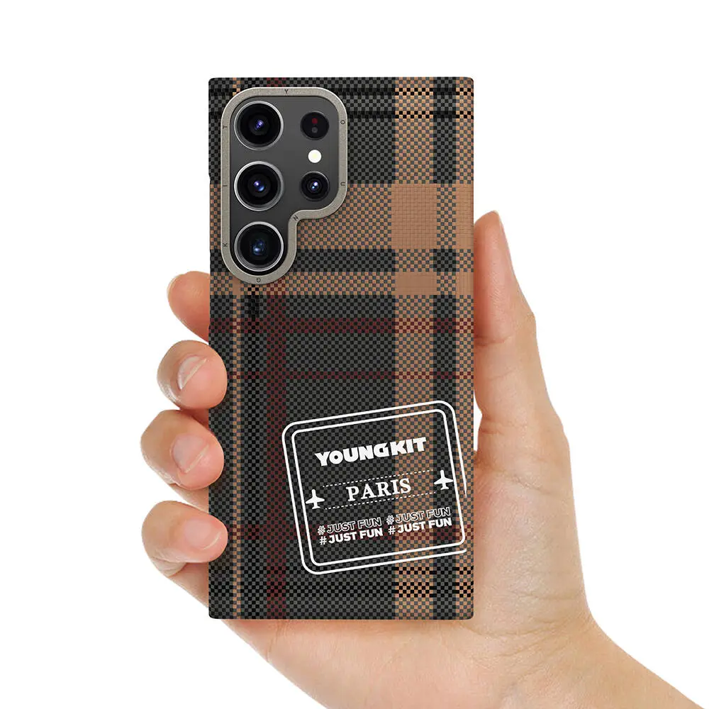 Galaxy S24 Ultra Ekose Desenli Kılıf - Youngkit Gezhi Serisi