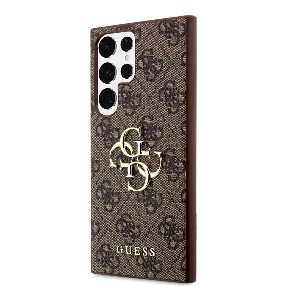 Galaxy S24 Ultra Kılıf, PU Deri 4G Metal Logolu - Guess