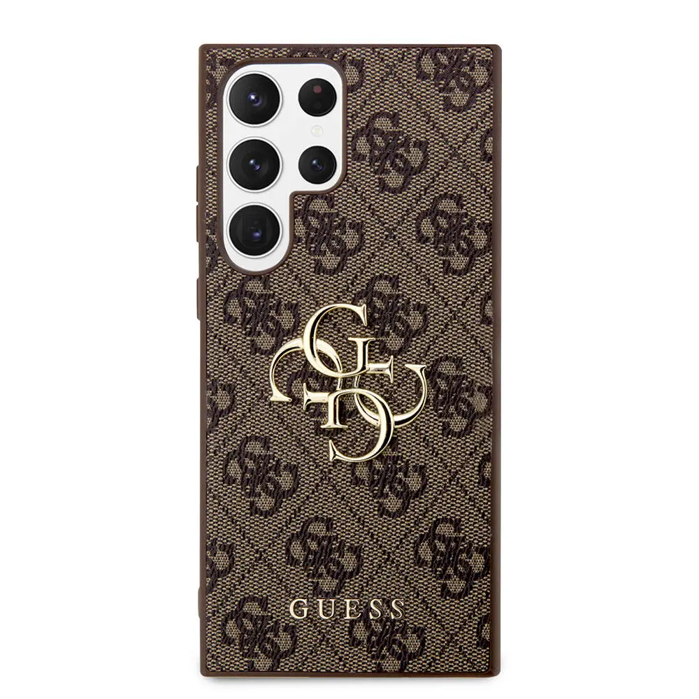 Galaxy S24 Ultra Kılıf, PU Deri 4G Metal Logolu - Guess