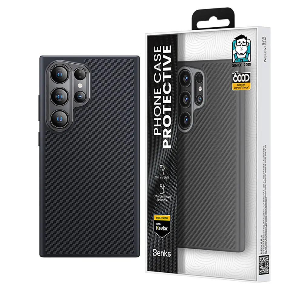 Galaxy S24 Ultra MagSafe Uyumlu Kılıf - Benks Hybrid ArmorPro 600D Kevlar