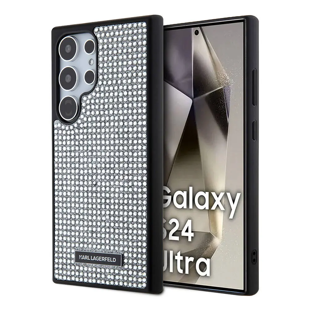 Galaxy S24 Ultra Kılıf, Taşlı Metal Logo - Karl Lagerfeld Lisanslı