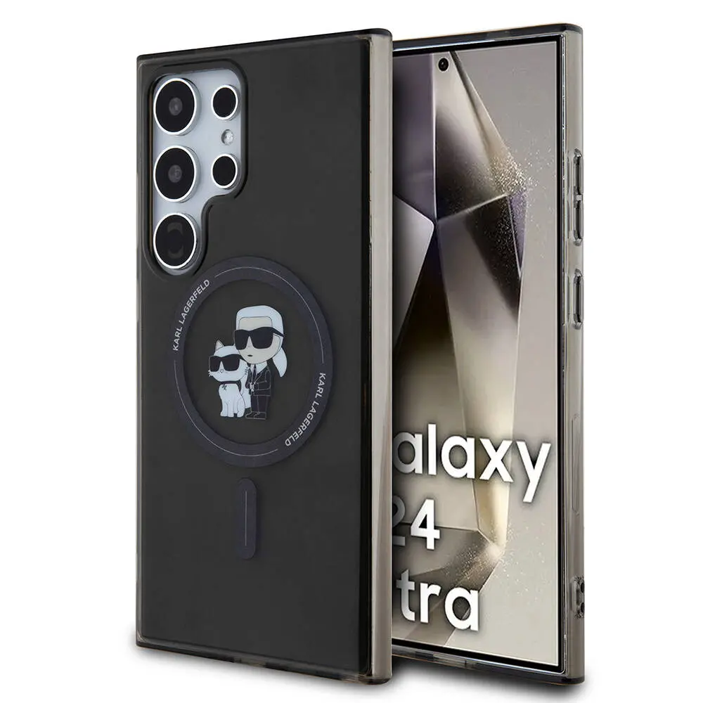Galaxy S24 Ultra MagSafe Uyumlu Kılıf - Karl Lagerfeld Karl & Choupette IML Baskılı