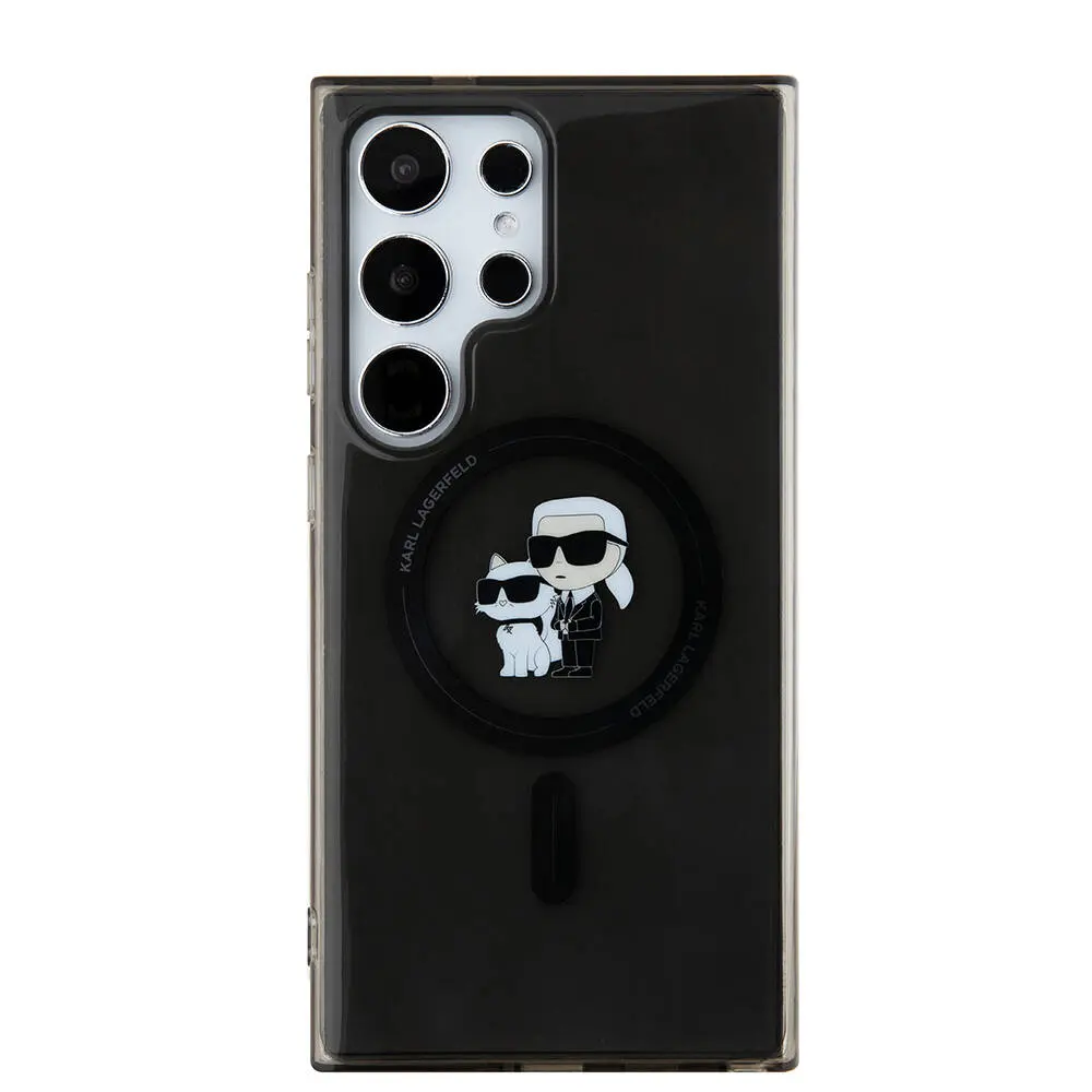 Galaxy S24 Ultra MagSafe Uyumlu Kılıf - Karl Lagerfeld Karl & Choupette IML Baskılı