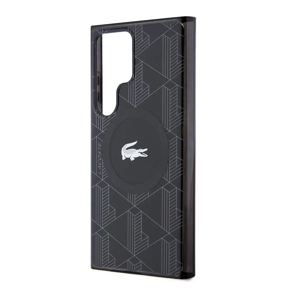 Galaxy S24 Ultra MagSafe Uyumlu Çift Katmanlı Kılıf - Lacoste Blend Monogram