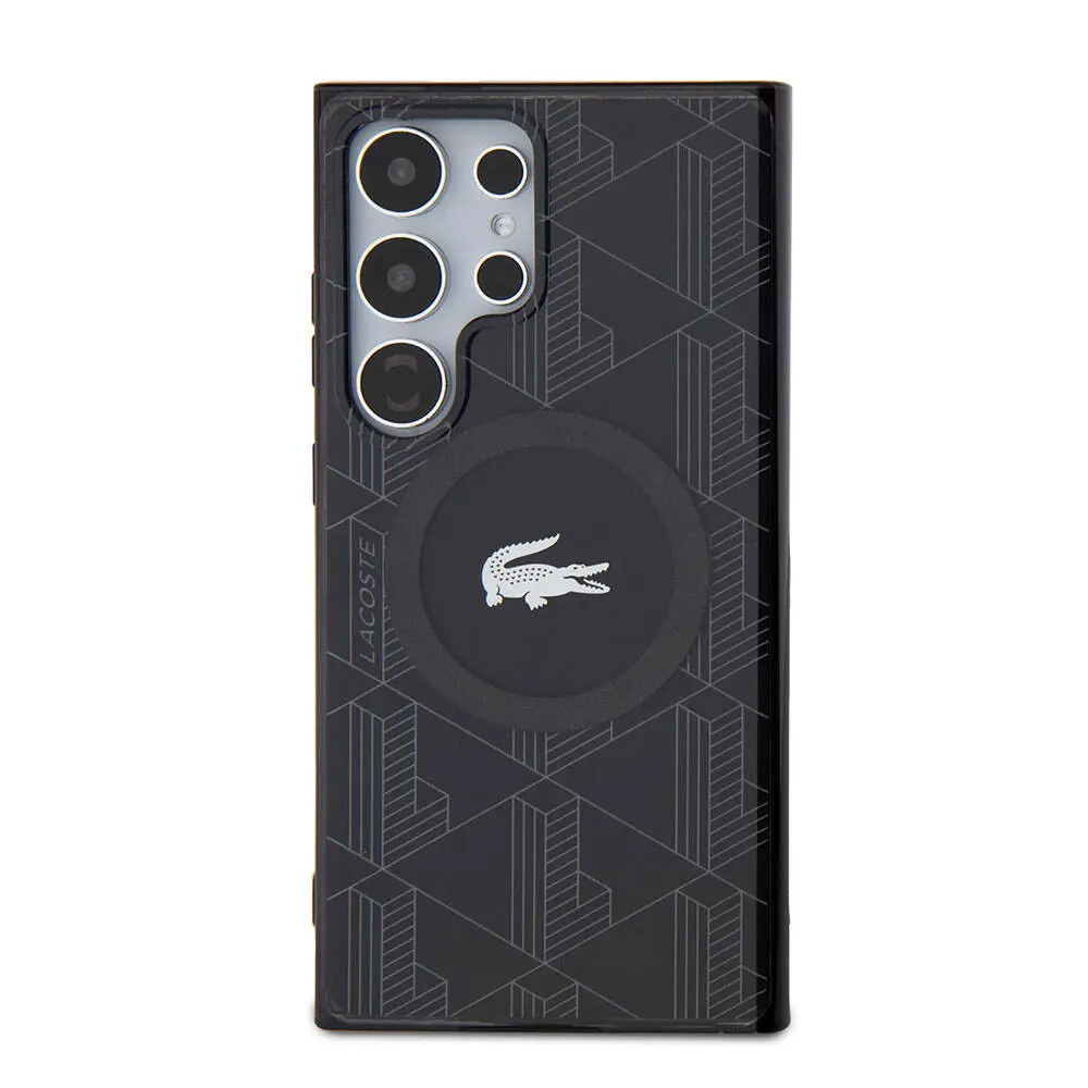 Galaxy S24 Ultra MagSafe Uyumlu Çift Katmanlı Kılıf - Lacoste Blend Monogram