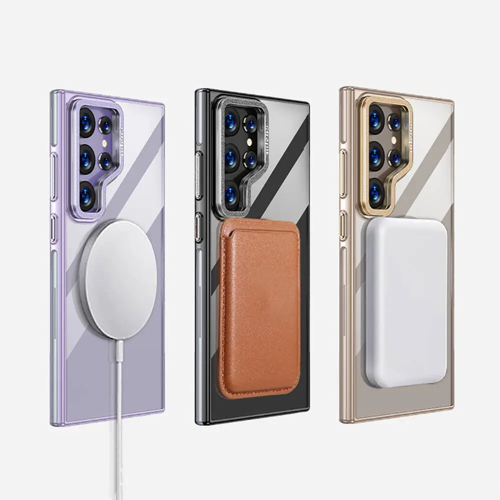 Galaxy S24 Ultra MagSafe Uyumlu Standlı Şeffaf Kılıf - Wlons Efsane
