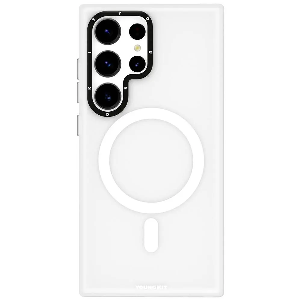 Galaxy S24 Ultra MagSafe Uyumlu Şeffaf Kılıf - Youngkit Hidden Sand